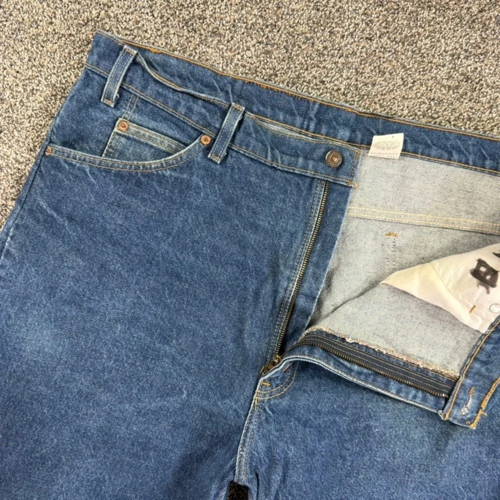 Vintage Levis 517 Orange Tab‎ Mens 42x32 Bootcut Jeans Blue Denim USA Made 90s